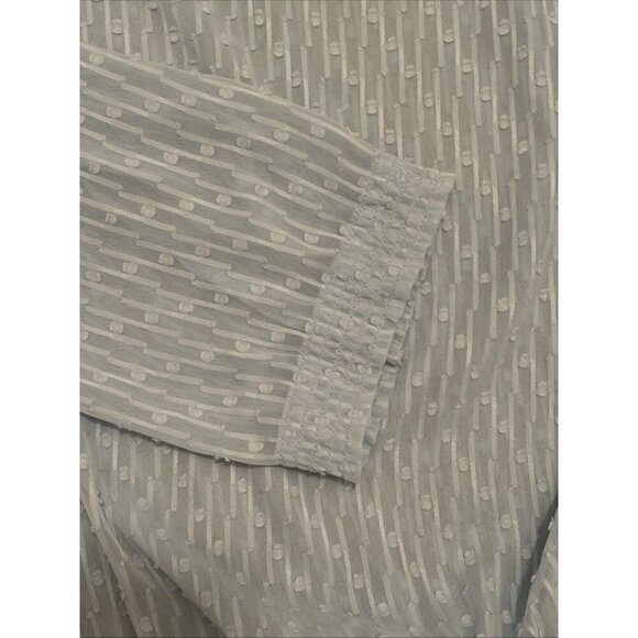 Pendleton Women’s Sheer Swiss Dot Baby Blue Peasant Blouse -Tassels - Size‎ L - Picture 7 of 16